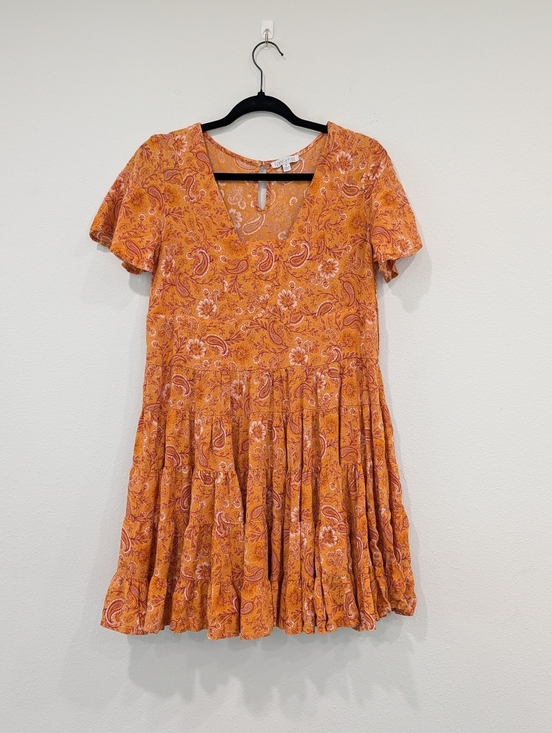Patrons of Peace Dresses & Skirts - Patrons Of Peace Orange Paisley Dress Size S